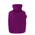 1.8 Litre Classic Plant Based Hot Water Bottle with Raspberry Knit Organic Cotton Cover (rubberless)
