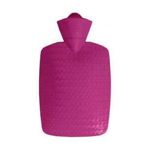 1.8 Litre Classic Wicker Aubergine Hot Water Bottle (rubberless)