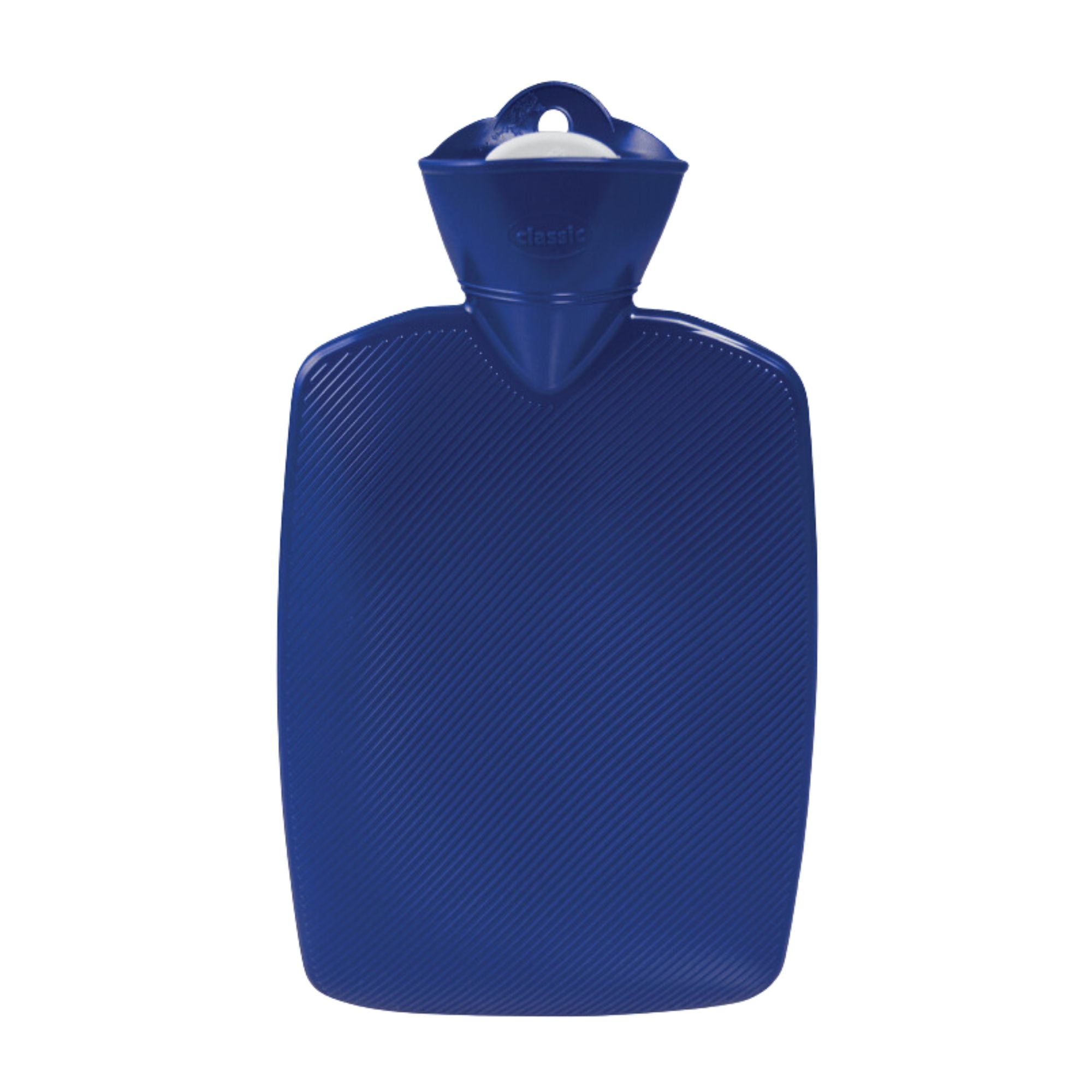 1.8 Litre Part Ribbed Blue Hot Water Bottle (rubberless)