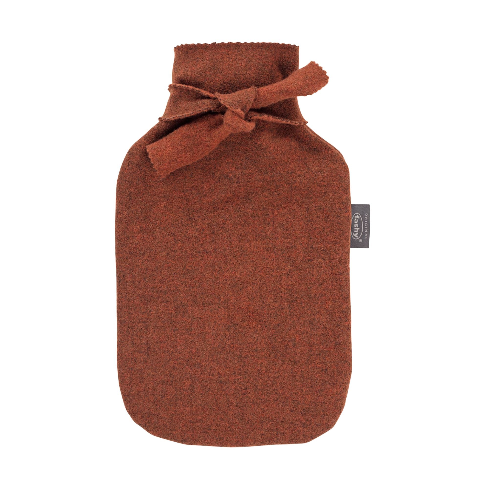 2 Litre Fashy Hot Water Bottle with a Premium Rusty Tie Cover