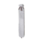 2 Litre Long Hot Water Bottle with Grey Faux Fur Cover and Ribbon Tie