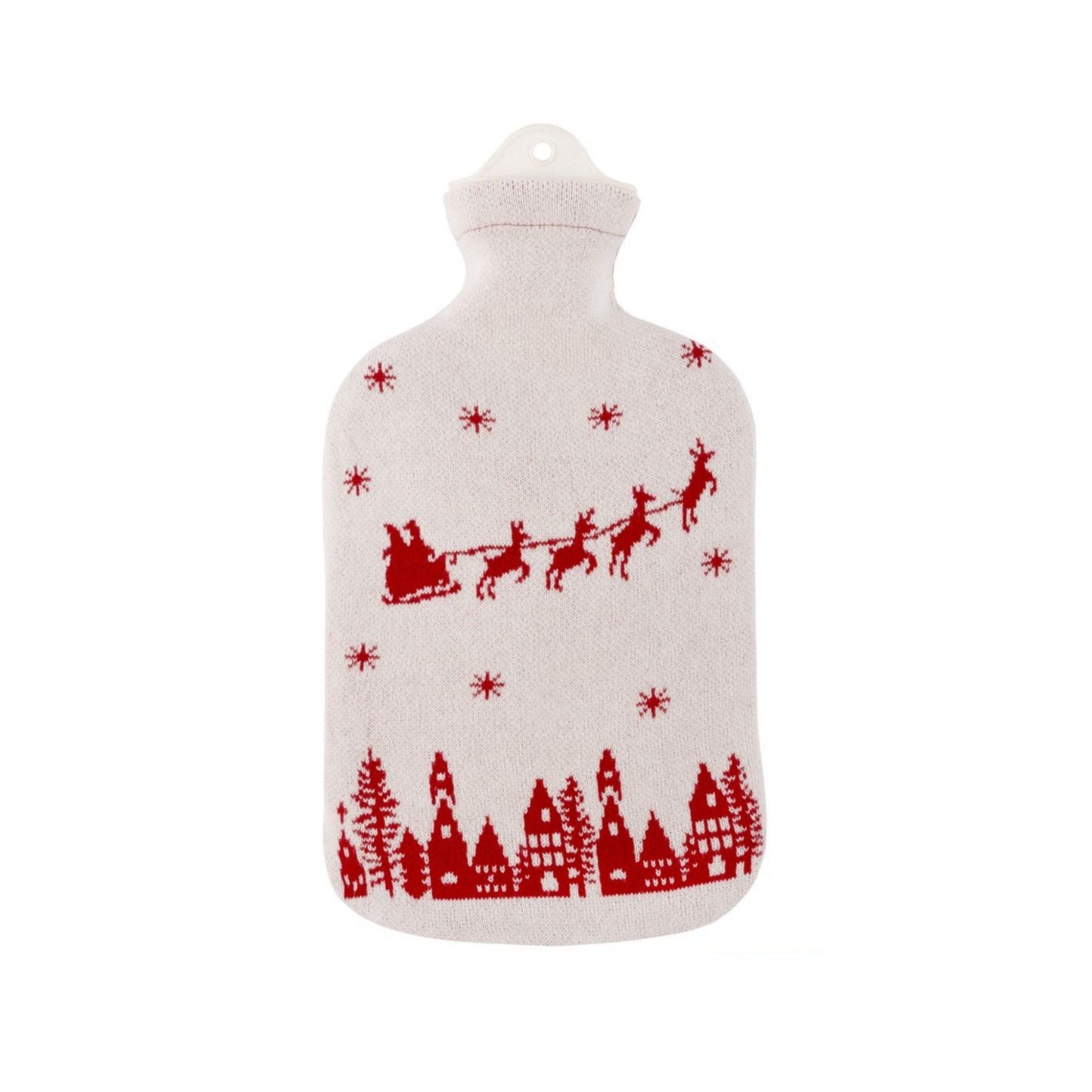 2 Litre Sanger Hot Water Bottle with Santa Claus Cover - Back