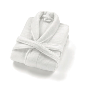 Luxurious 100% Pure Cotton Unisex Chicago Bathrobe in White