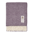 Purple and White Pure New Wool Herringbone Dani Throw (190cm x 130cm)