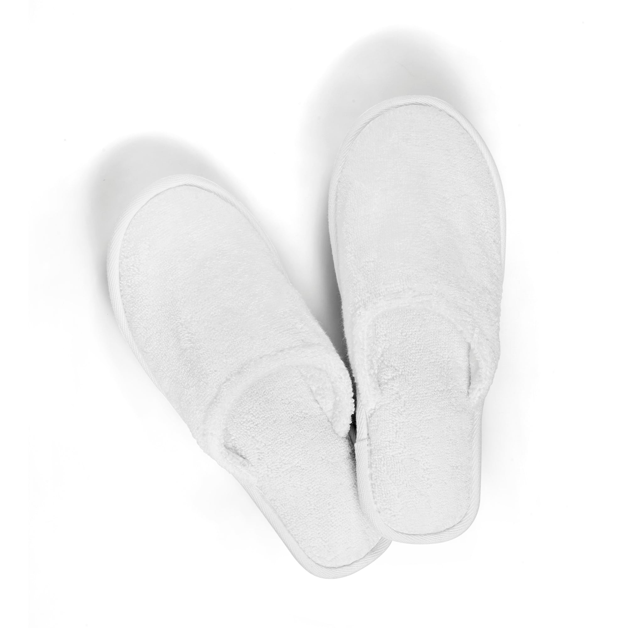 Luxury 100% Pure Cotton Unisex Chicago Slippers in White
