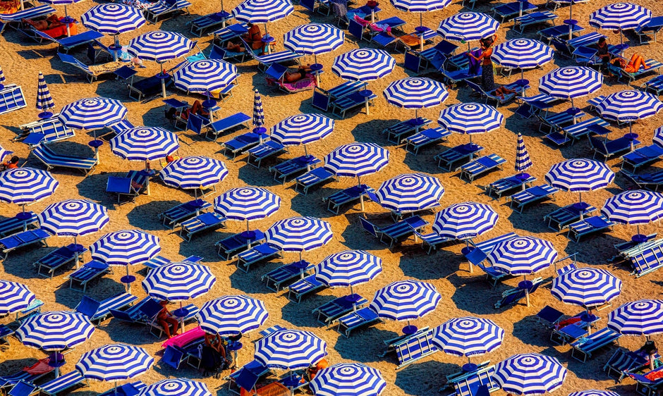 Sunbeds on a beach