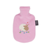 0.8 Litre Fashy Hot Water Bottle with Pink Sheep Fleece Cover