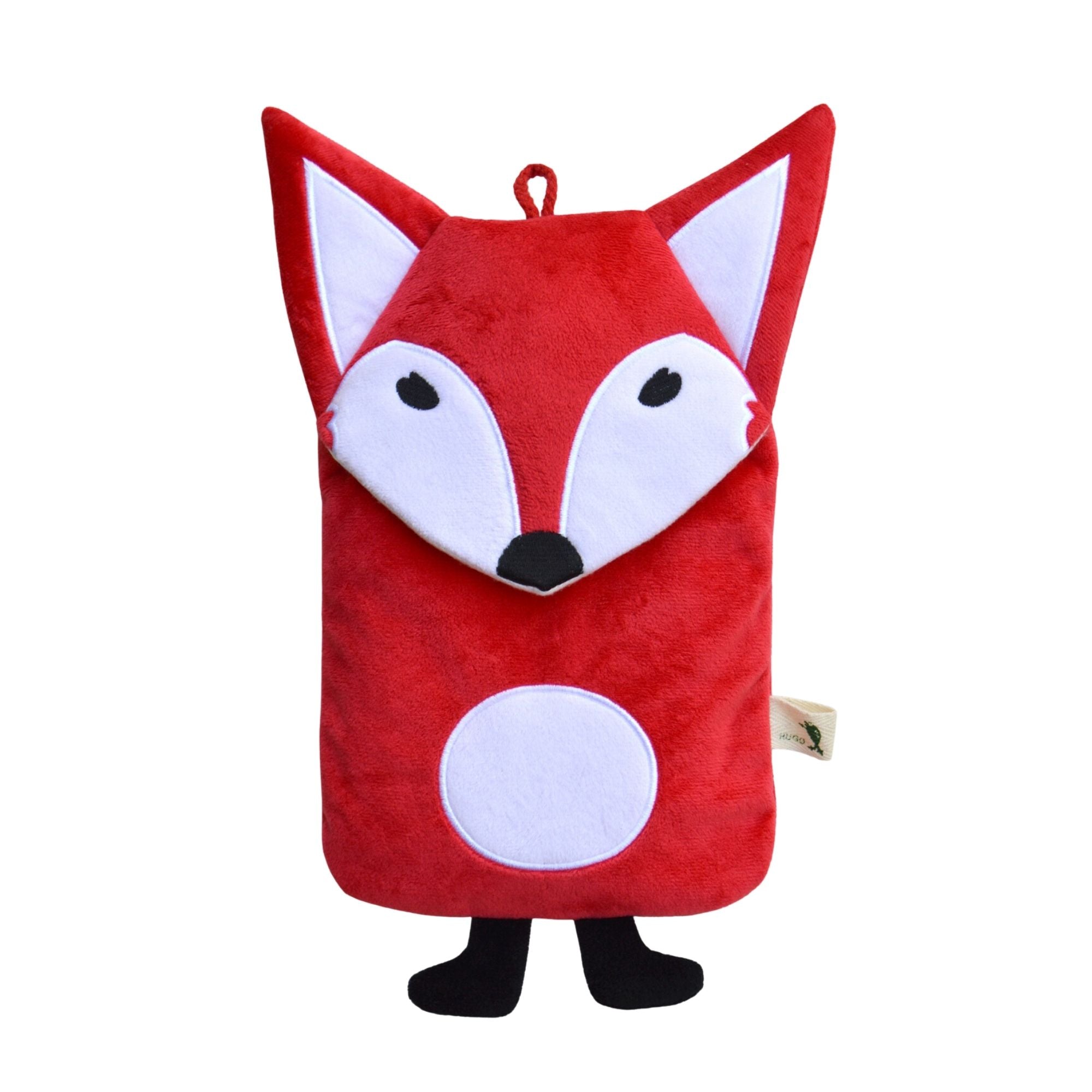 0.8 Litre Eco Hot Water Bottle with Red Fox Cover - Front