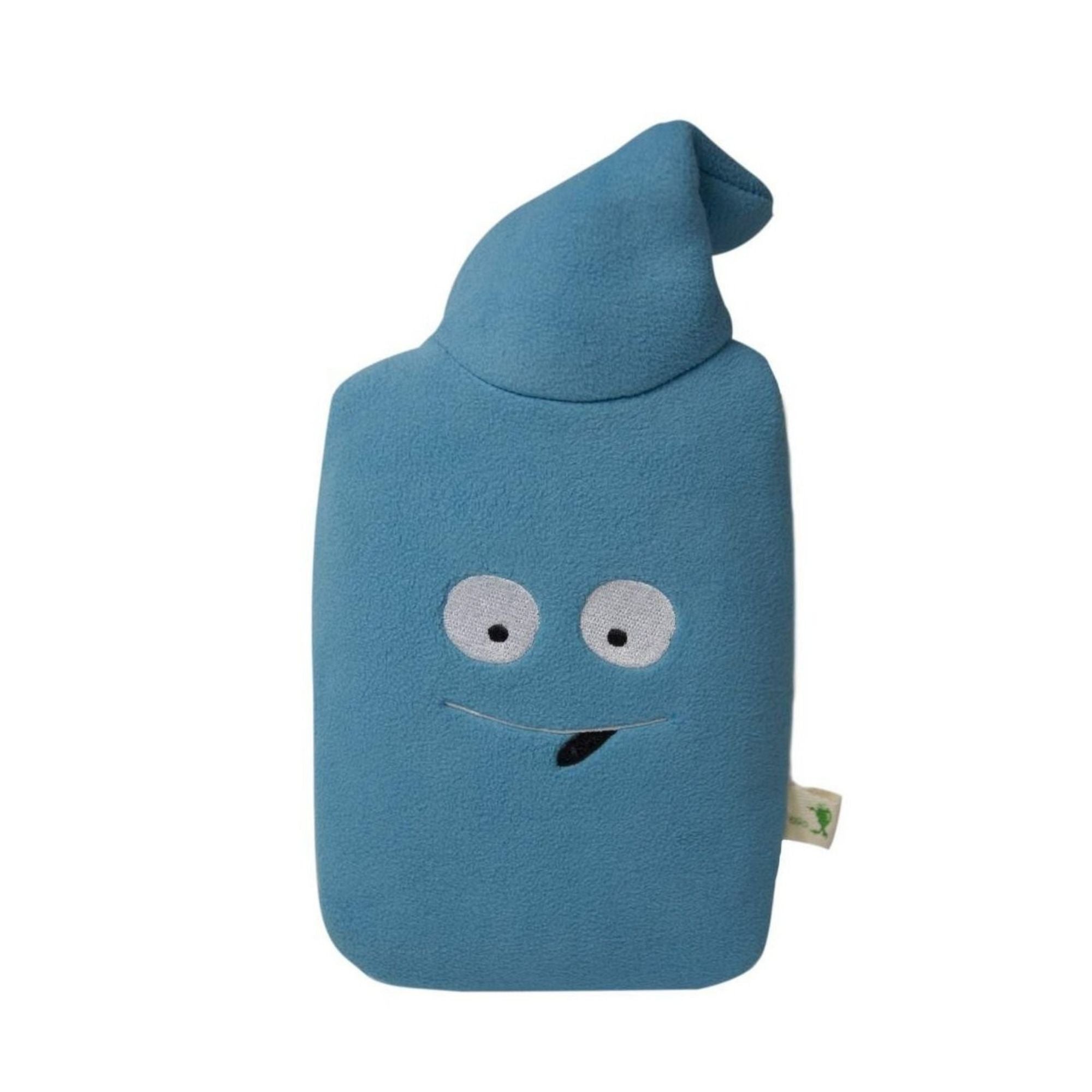 0.8 Litre Eco Hot Water Bottle with Smiley Fleece Cover (rubberless)
