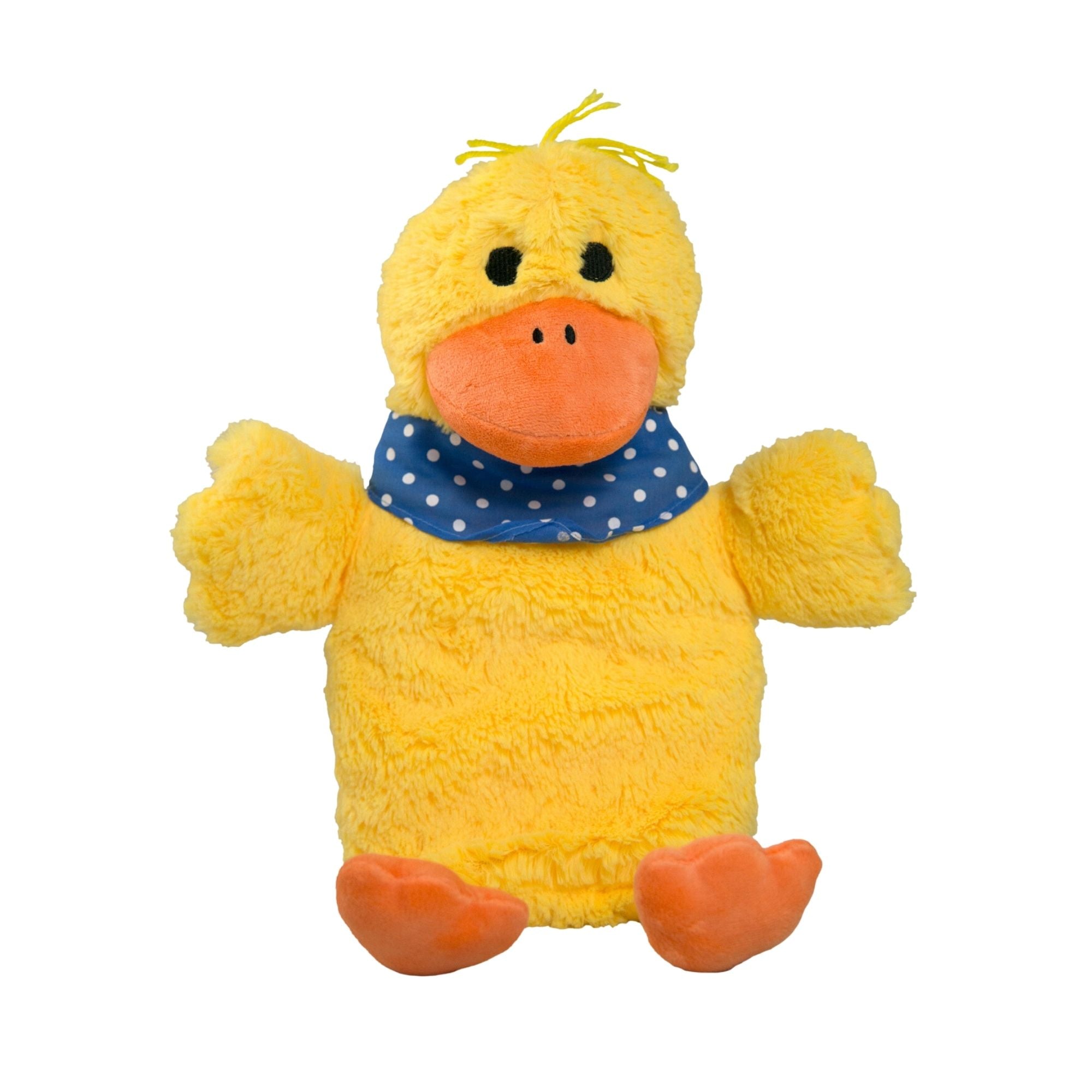 0.8 Litre Eco Hot Water Bottle with Velvety Soft Plush Duck Cover (rubberless)