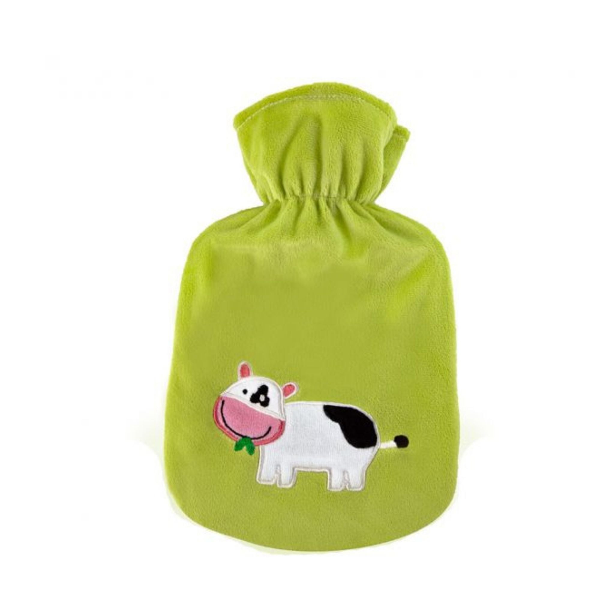 0.8 Litre Sanger Hot Water Bottle with Cow Cover