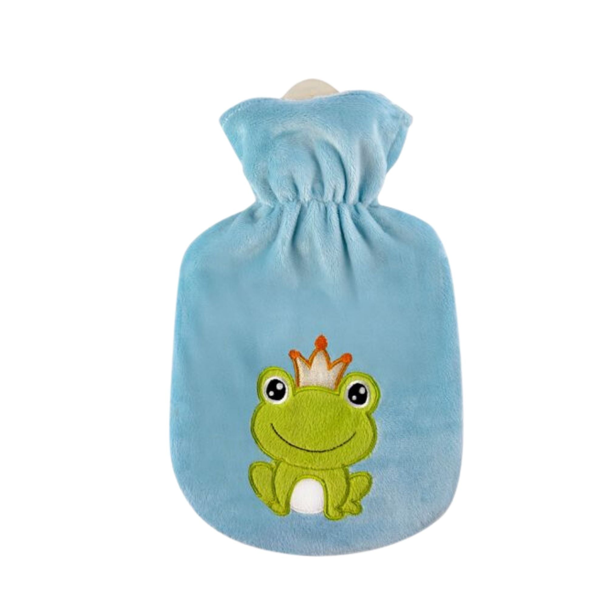 0.8 Litre Sanger Hot Water Bottle with Frog Cover