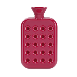 1.2 Litre Dark Red Honeycomb Pattern Padded Fashy Hot Water Bottle