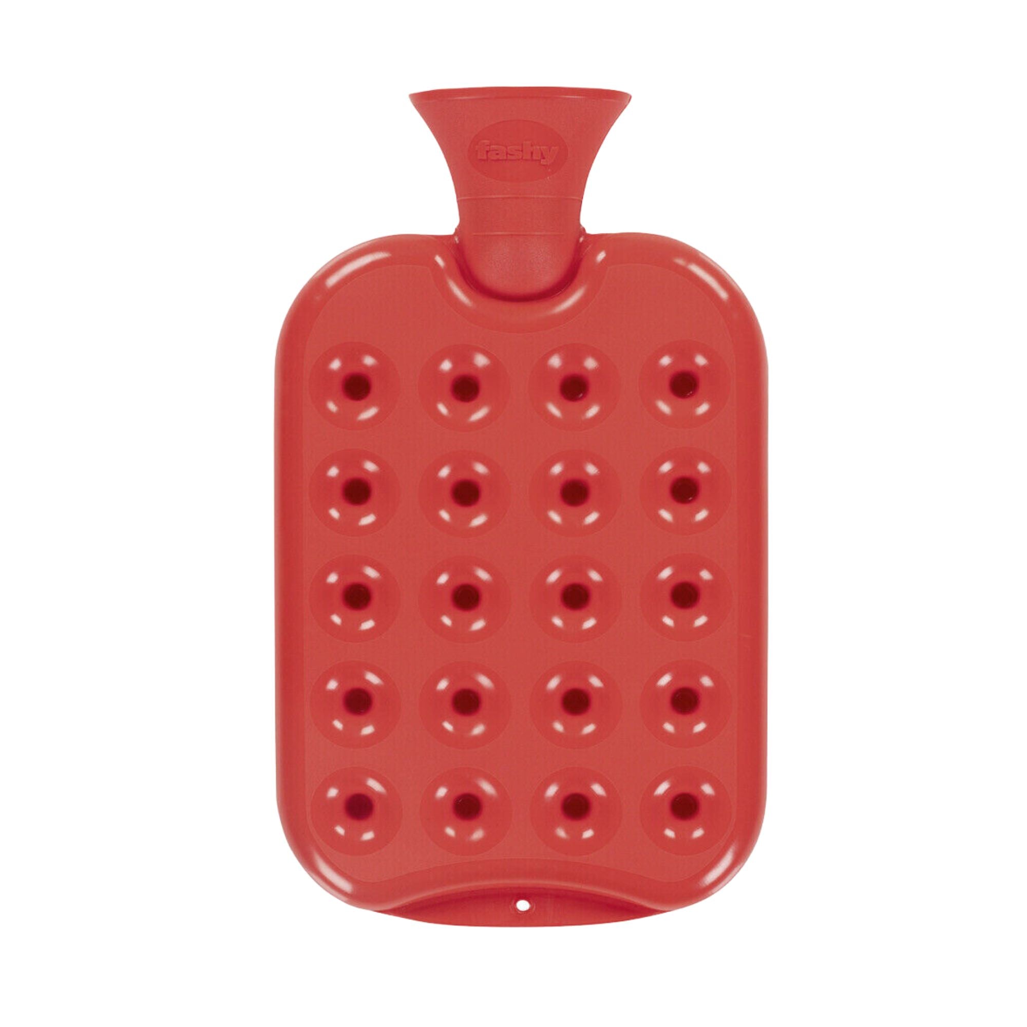 1.2 Litre Flame Red Honeycomb Pattern Padded Fashy Hot Water Bottle