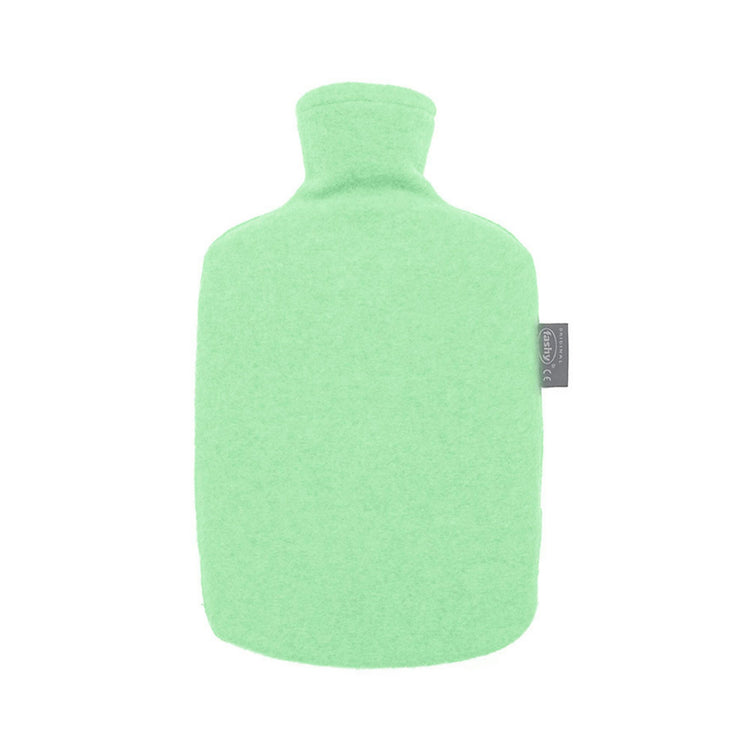 1.6 Litre Eco Fashy Hot Water Bottle with Green Cuddly Fleece Cover