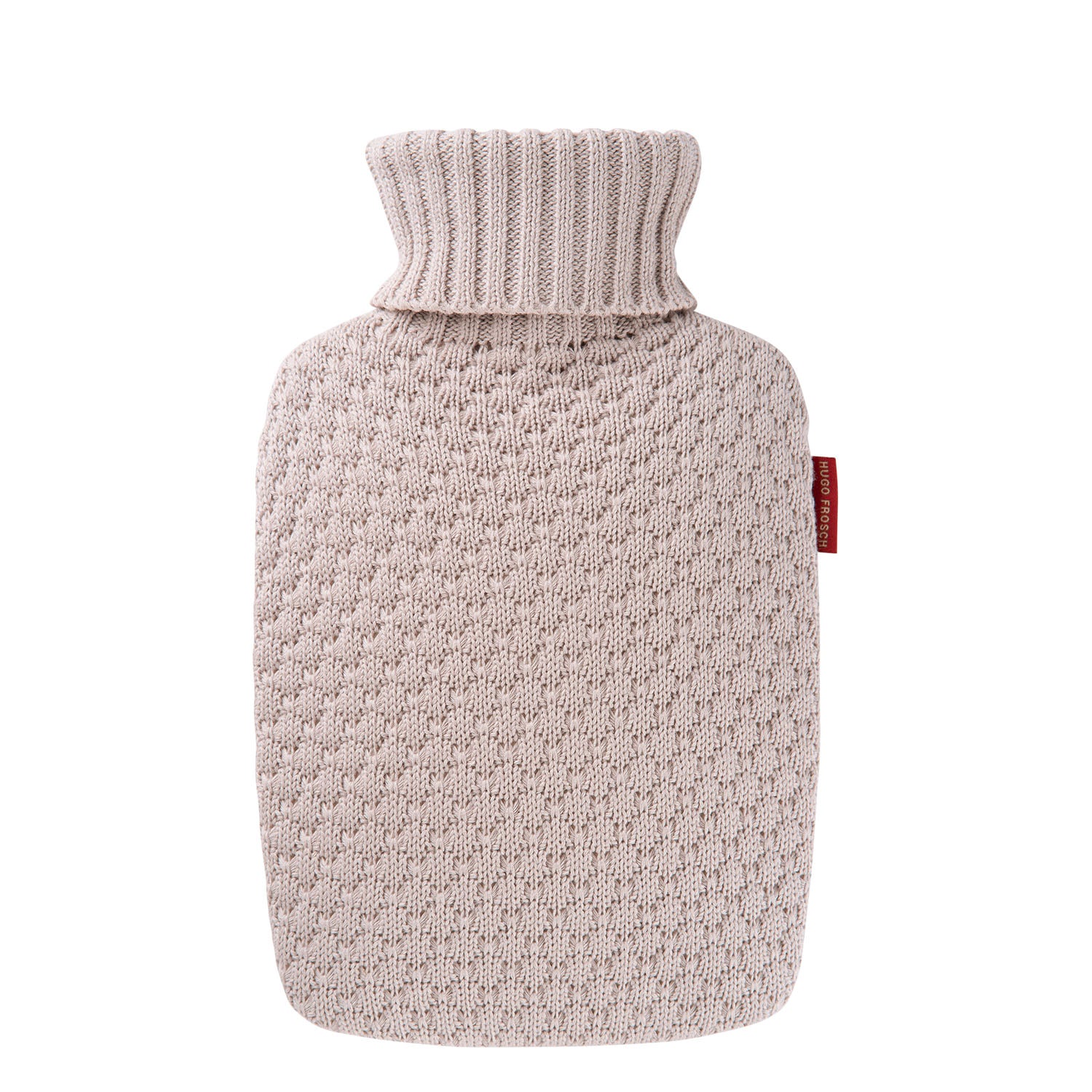 1.8 Litre Classic Plant Based Hot Water Bottle with Sand Knit Organic Cotton Cover (rubberless)