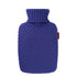 1.8 Litre Classic Plant Based Hot Water Bottle with Blueberry Knit Organic Cotton Cover (rubberless)
