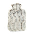 1.8 Litre Hot Water Bottle with Brown and Silver Luxury Faux Fur Cover (rubberless)