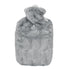 1.8 Litre Hot Water Bottle with Grey Luxury Faux Fur Cover (rubberless)