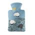 1.8 Litre Luxury Hot Water Bottle with Felt Merino Wool Sheep Cover (rubberless)