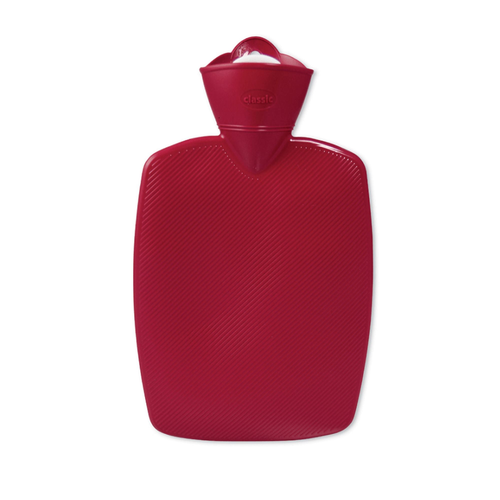 1.8 Litre Part Ribbed Red Hot Water Bottle (rubberless)