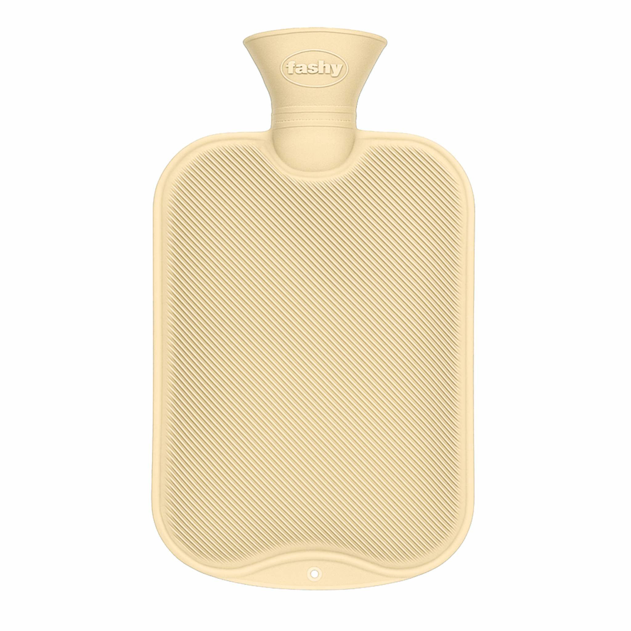 2 Litre Cream Single Ribbed Fashy Hot Water Bottle