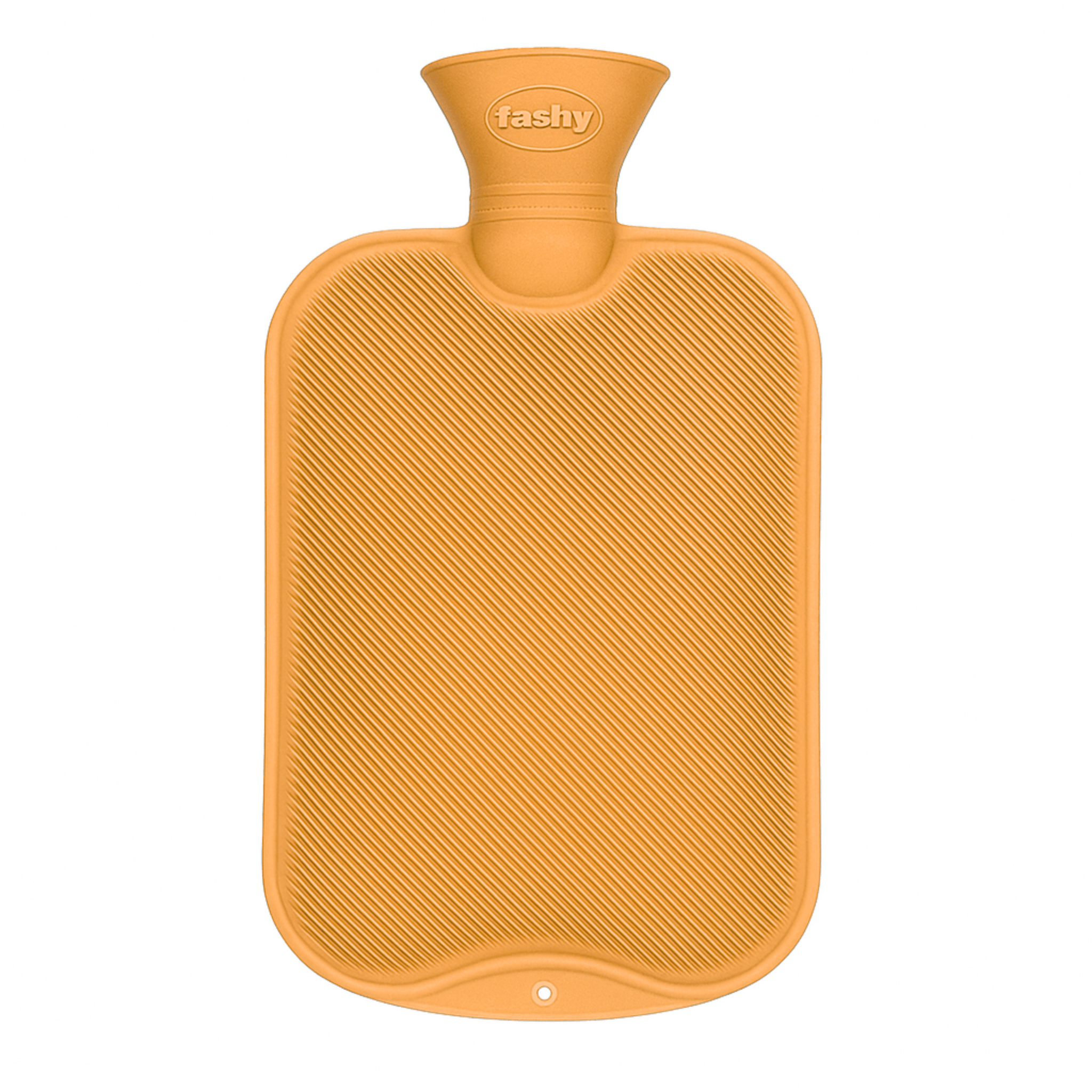 2 Litre Pastel Orange Single Ribbed Fashy Hot Water Bottle