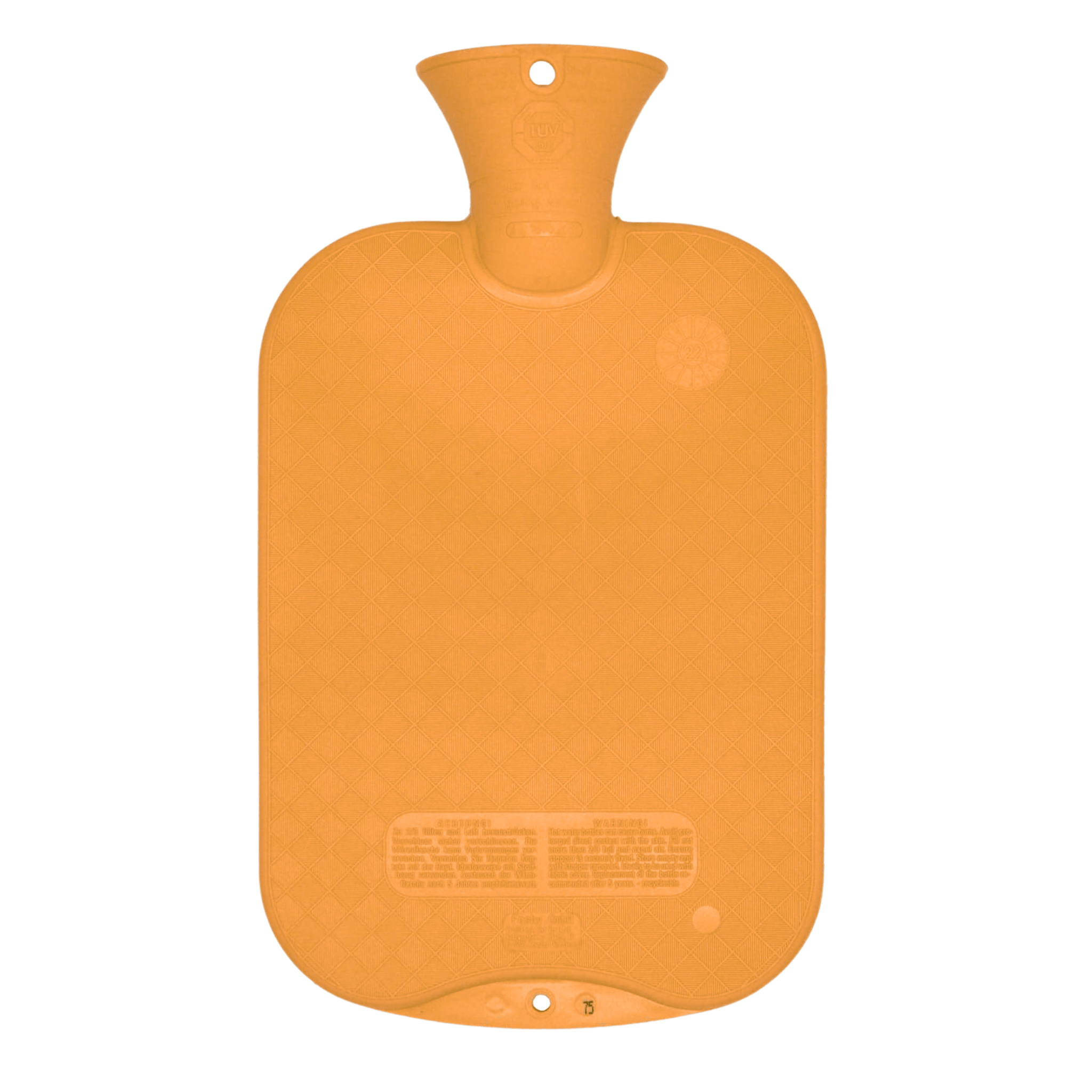 2 Litre Pastel Orange Single Ribbed Fashy Hot Water Bottle