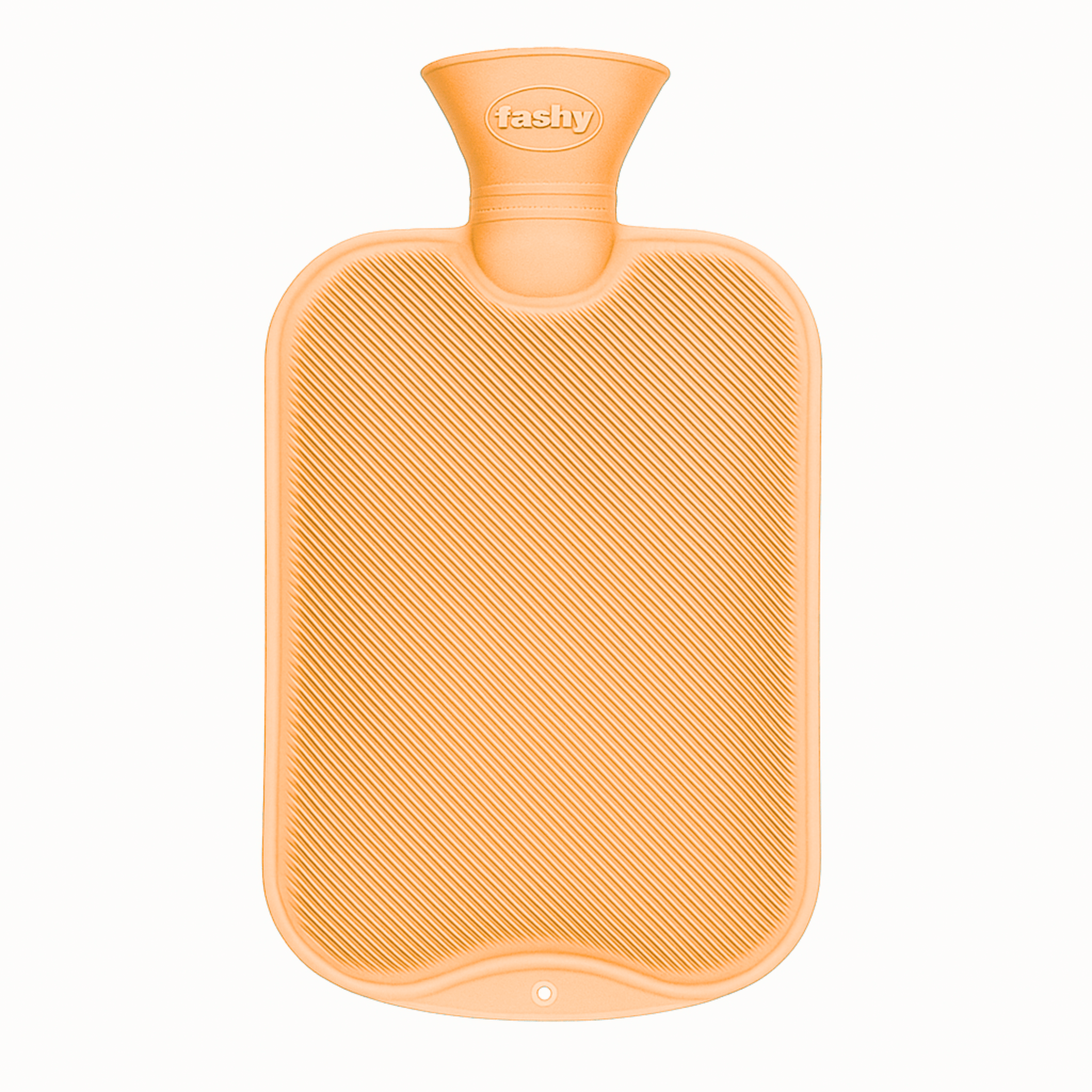2 Litre Peach Single Ribbed Fashy Hot Water Bottle