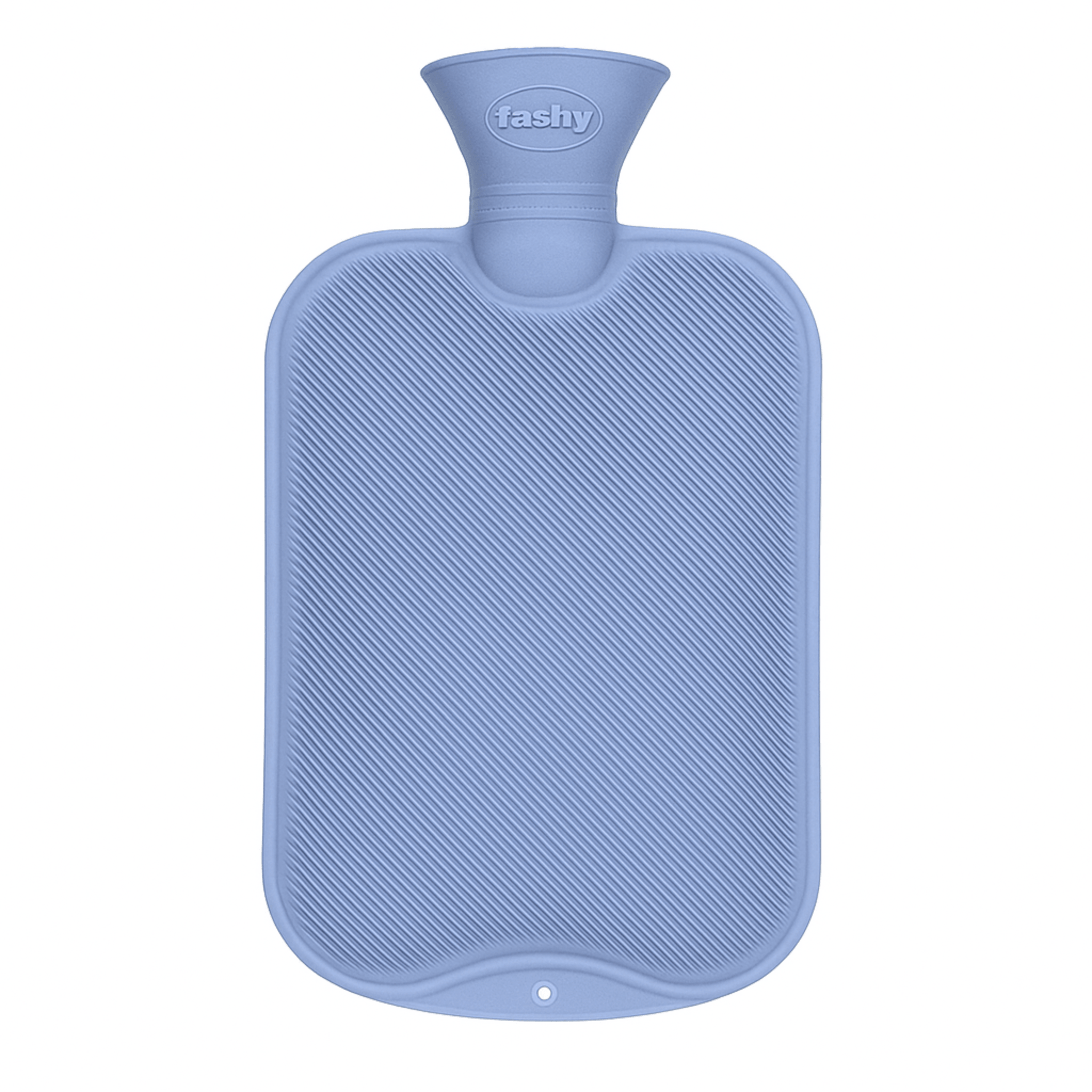 2 Litre Sky Blue Single Ribbed Fashy Hot Water Bottle