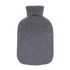 2 Litre Fashy Hot Water Bottle with Grey Turtleneck Knit Cashmere Cover