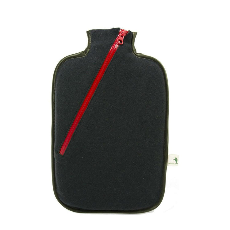 2 Litre Eco Hot Water Bottle with Black Zip Cover (rubberless)