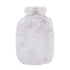 2 Litre Fashy Hot Water Bottle with Ice Grey Extra Soft Plush Cover