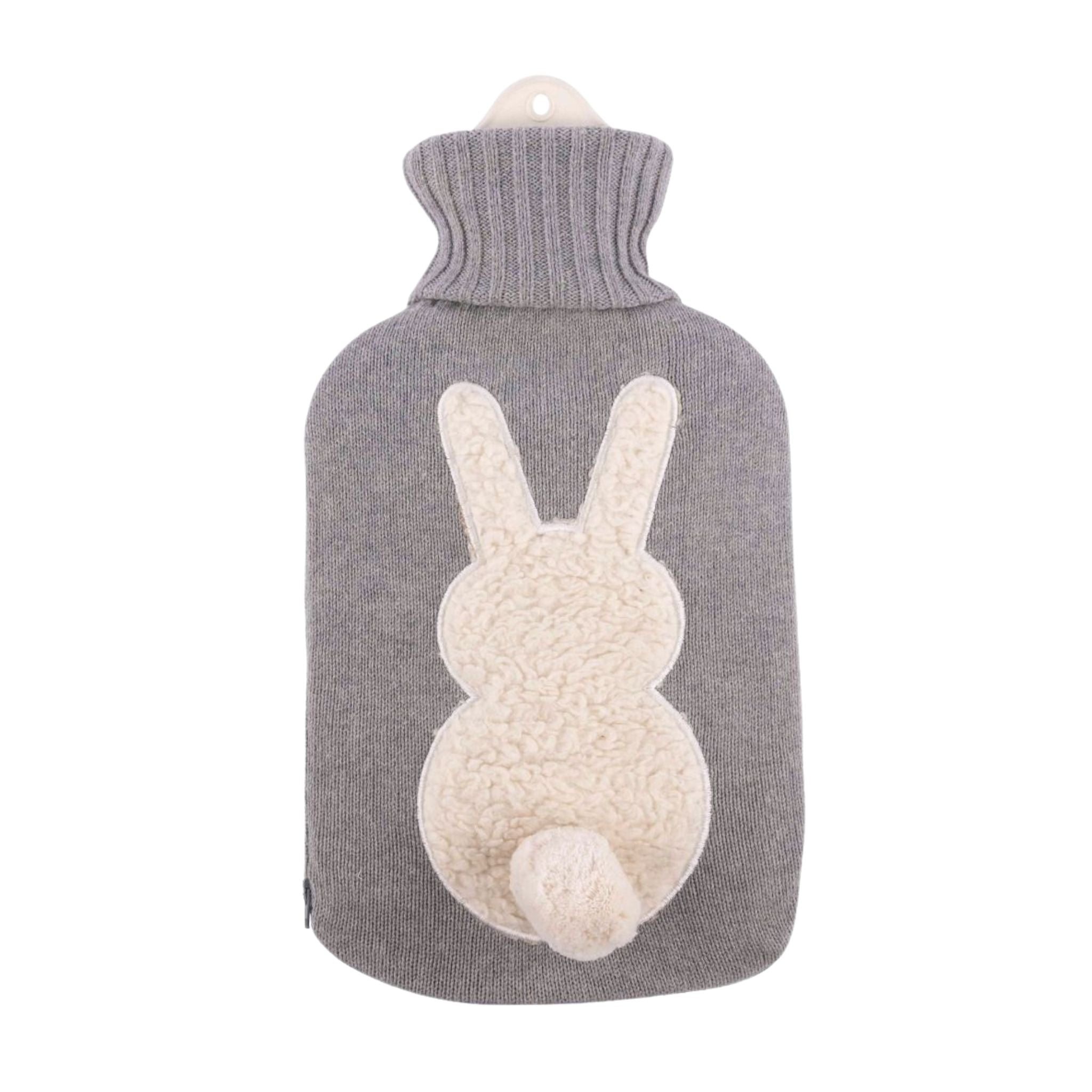 2 Litre Sanger Hot Water Bottle with Knitted 3D Bunny Cotton Cover