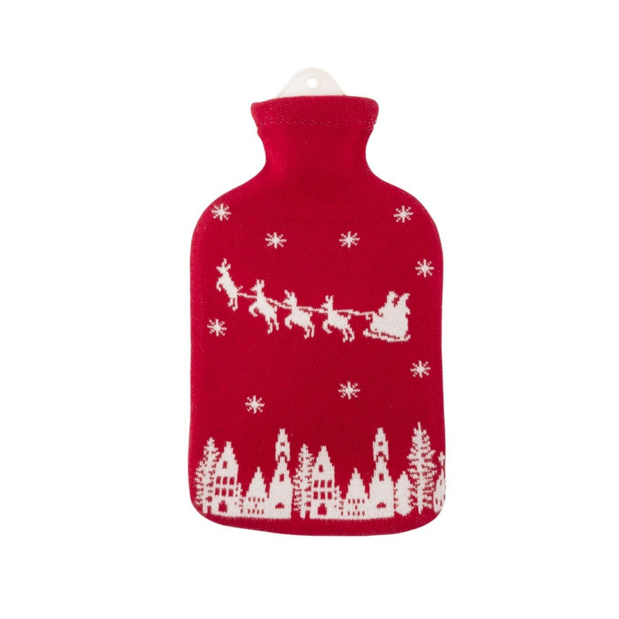 2 Litre Sanger Hot Water Bottle with Santa Claus Cover - Front
