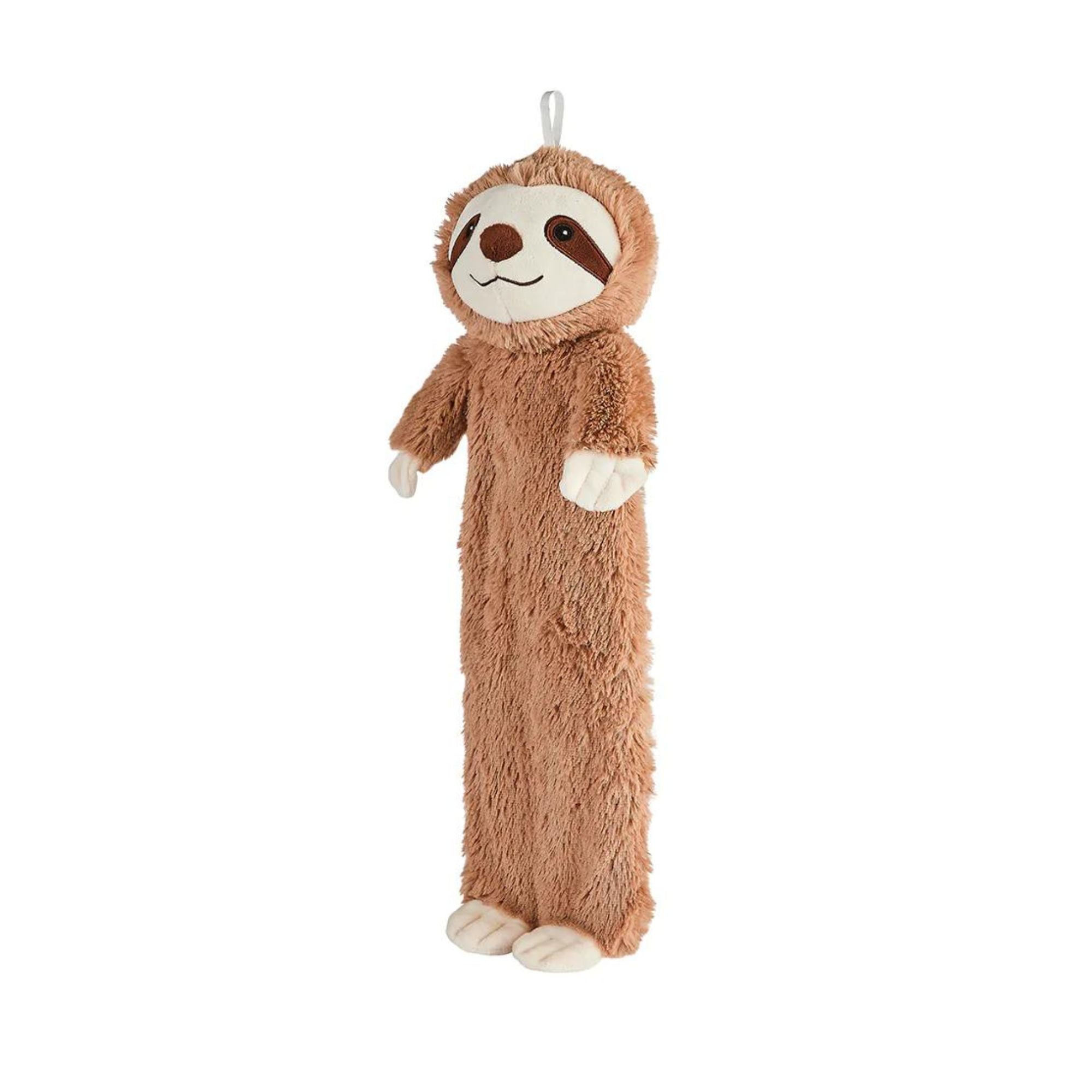 3D Midi Hot Water Bottle with Brown Sloth Faux Fur Cover