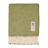 Apple Green and White Pure New Wool Herringbone Dani Throw (190cm x 130cm)