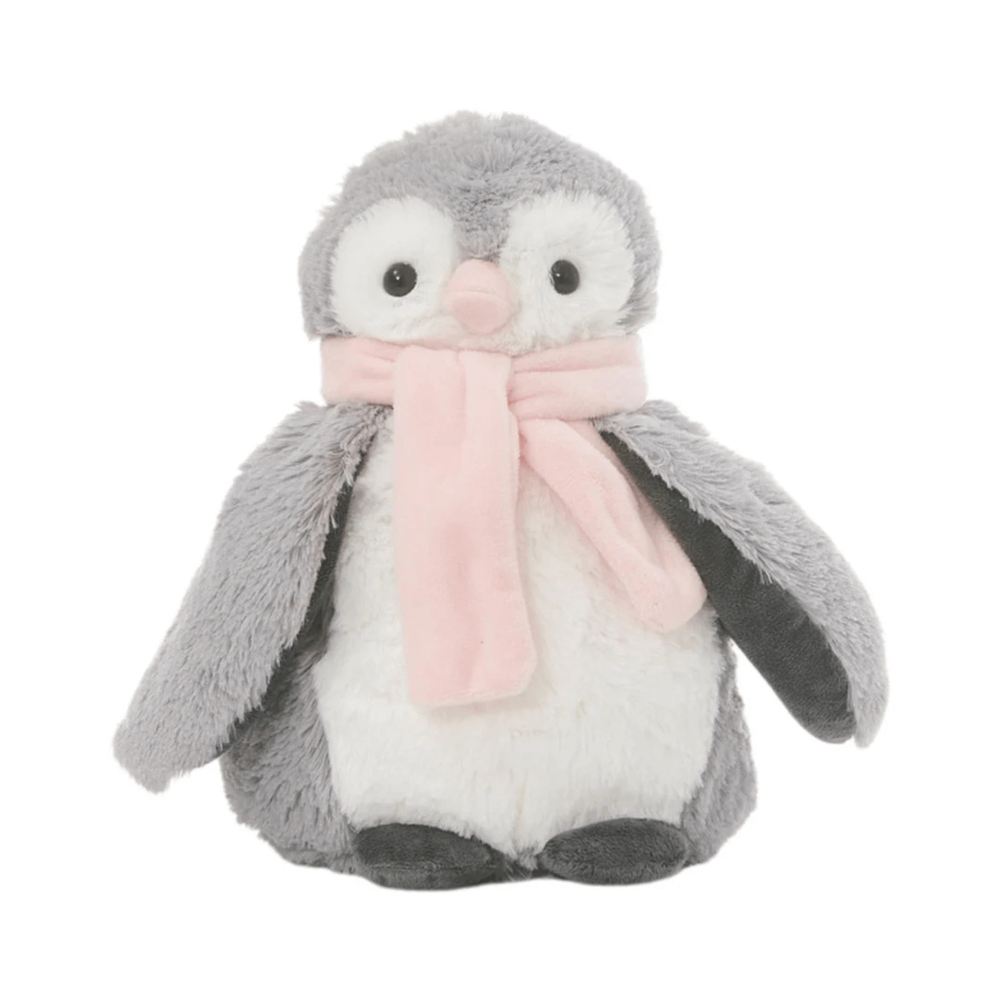 Penguin with Scarf Snuggable Hottie Heatable Animal Toy with Microwavable Pouch