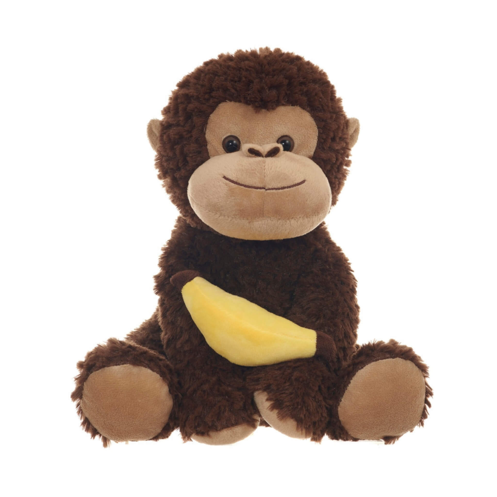 Gorilla with Banana Snuggable Hottie Heatable Animal Toy with Microwavable Pouch