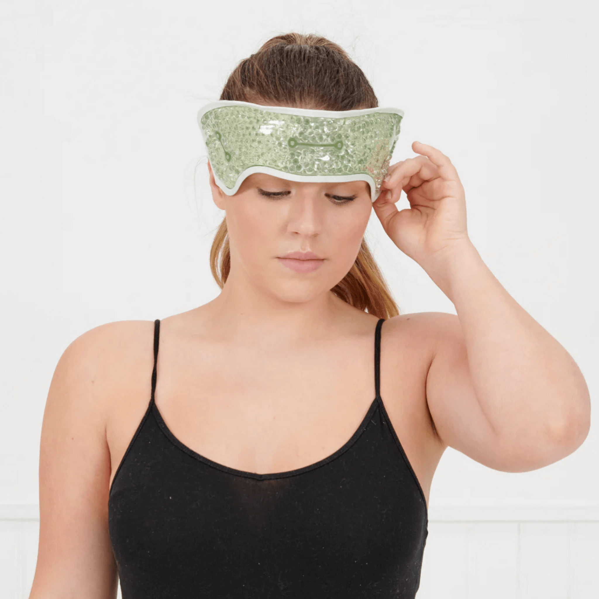 Green Therapeutic Gel Beads Migraine Relief Head Band Wrap