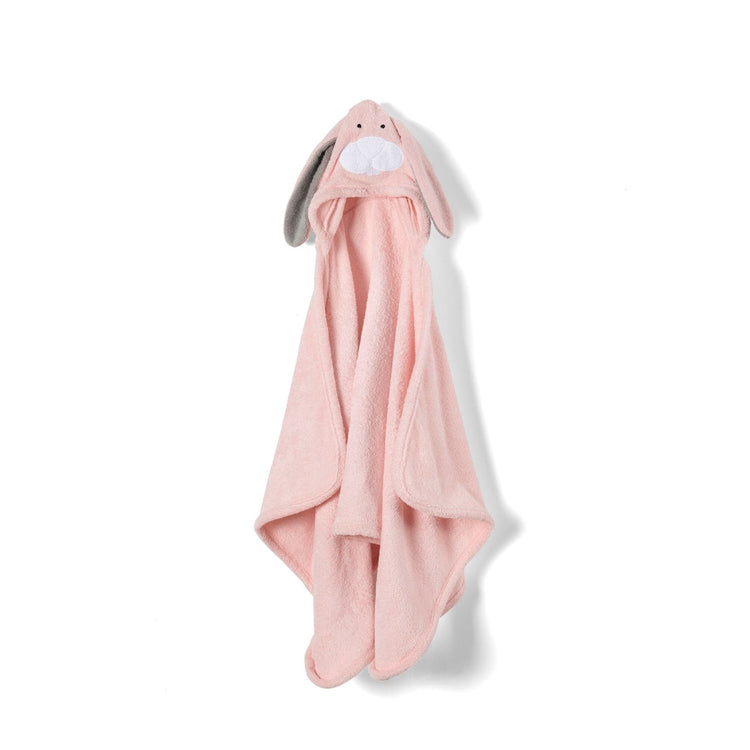 Luxurious 100% Pure Cotton Pink Bunny Hooded Towel Bathrobe