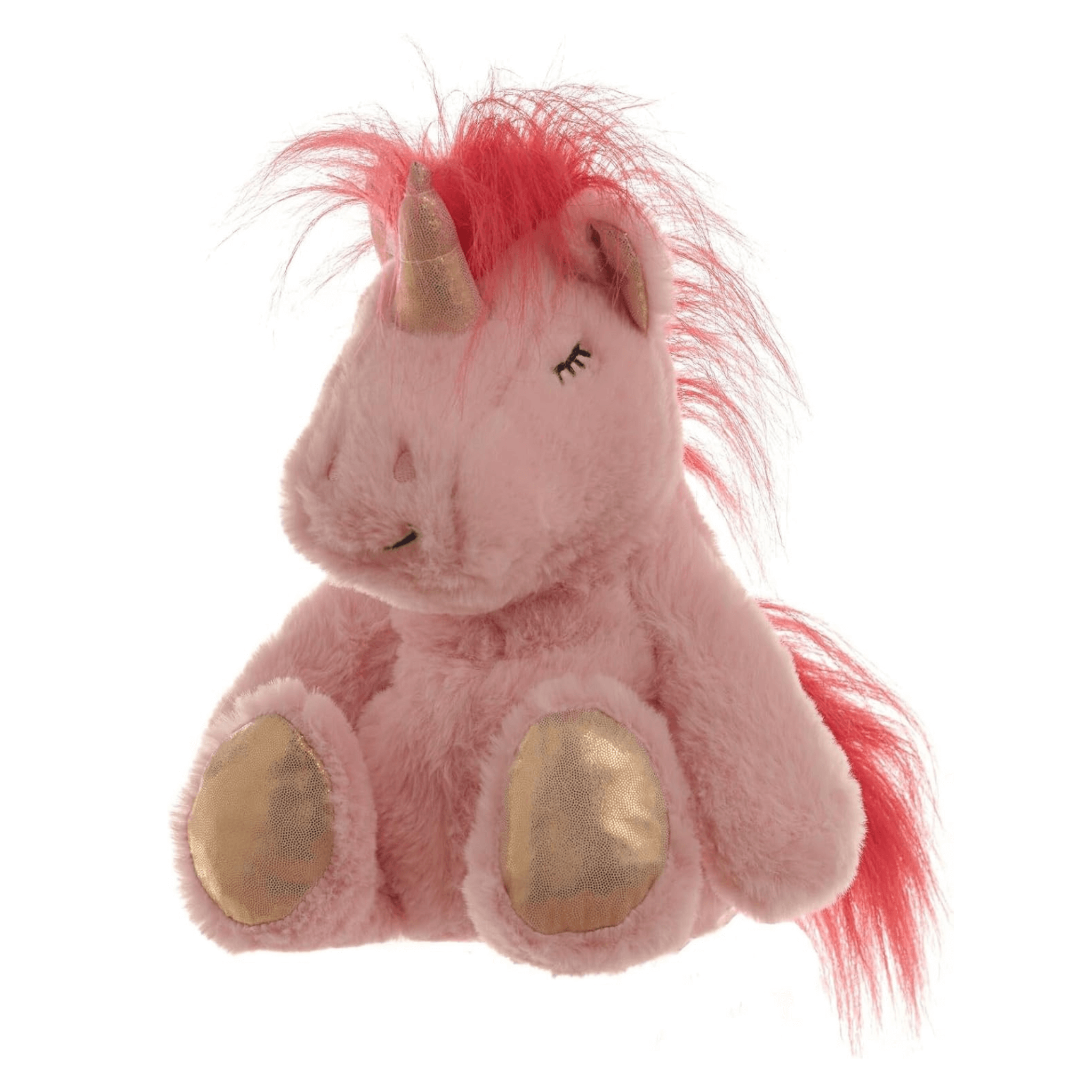 Pink Unicorn Snuggable Hottie Heatable Animal Toy with Microwavable Pouch