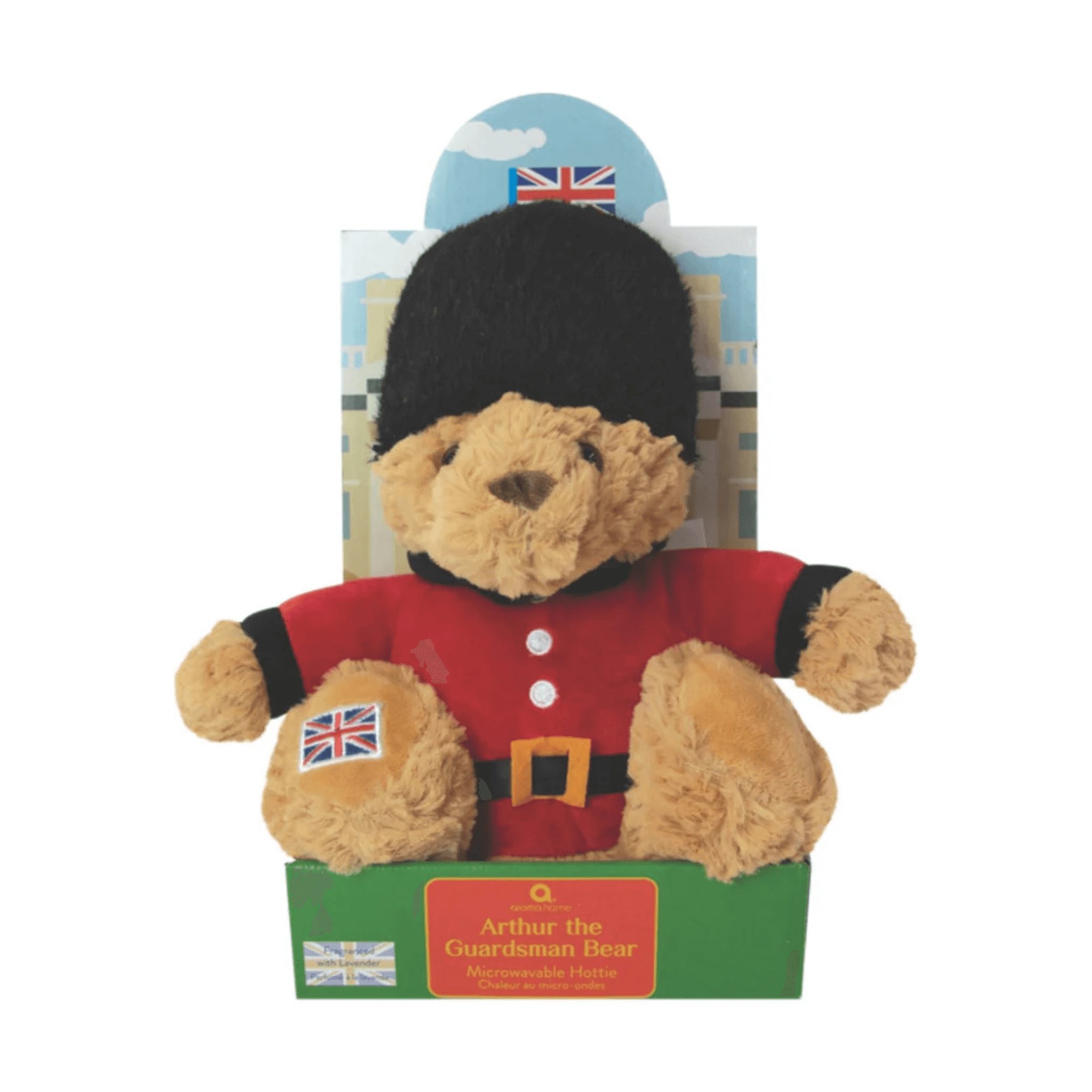British Guardsman Bear Snuggable Hottie Heatable Animal Toy with Microwavable Pouch
