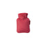 0.2 Litre Luxury Mini Hot Water Bottle with Tomato Red Plush Velour Cover (rubberless)
