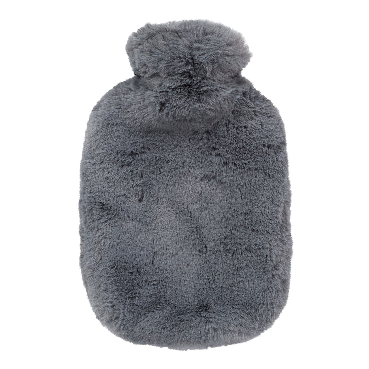 2 Litre Fashy Hot Water Bottle with Ocean Grey Extra Soft Plush Cover