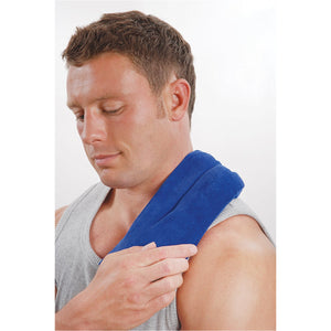 Blue Soothing Microwaveable Body Wrap - Shoulder Lifestyle Shot