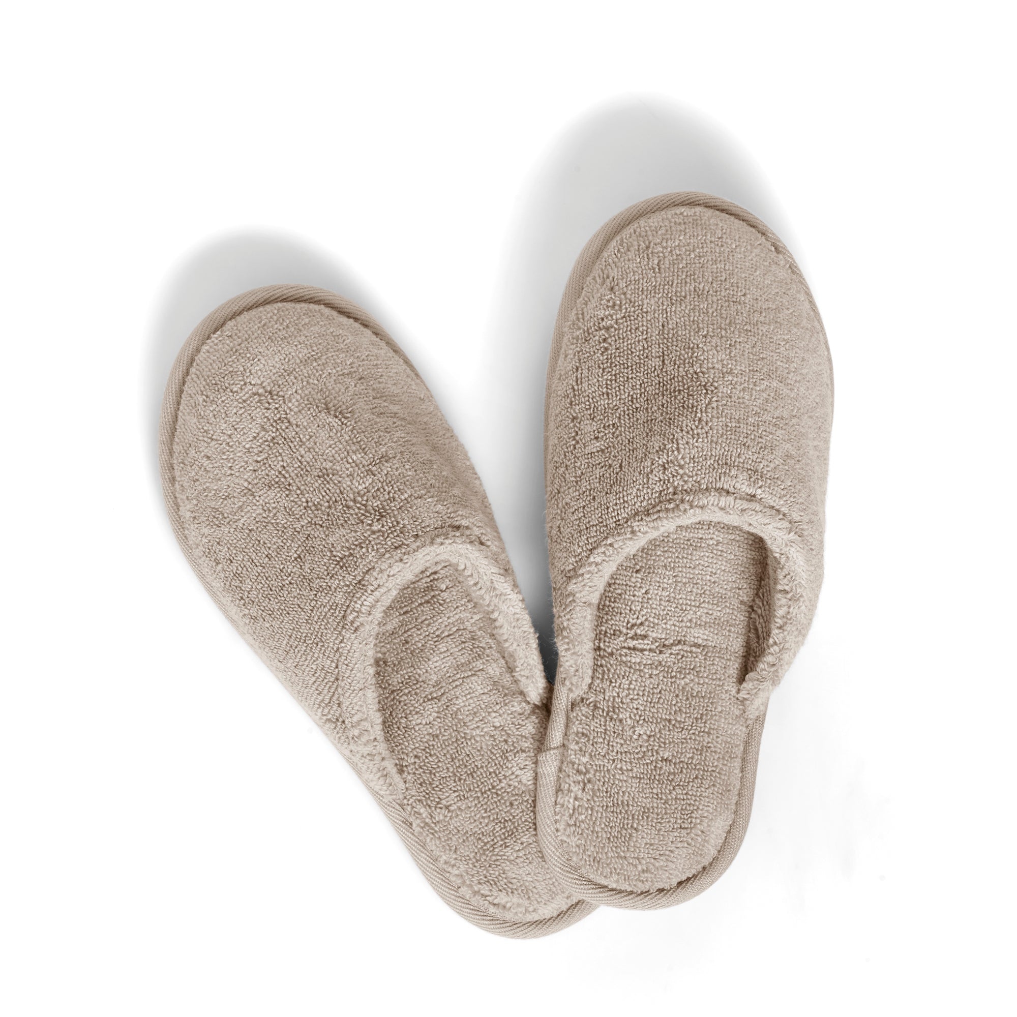 Luxury 100% Pure Cotton Unisex Chicago Slippers in Warm Grey
