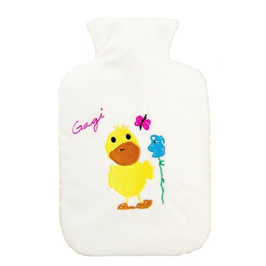 0.8 litre "Eco-Sustainable" Hot Water Bottle with Duck Fluffy Cover (rubberless)