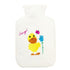 0.8 litre "Eco-Sustainable" Hot Water Bottle with Duck Fluffy Cover (rubberless)