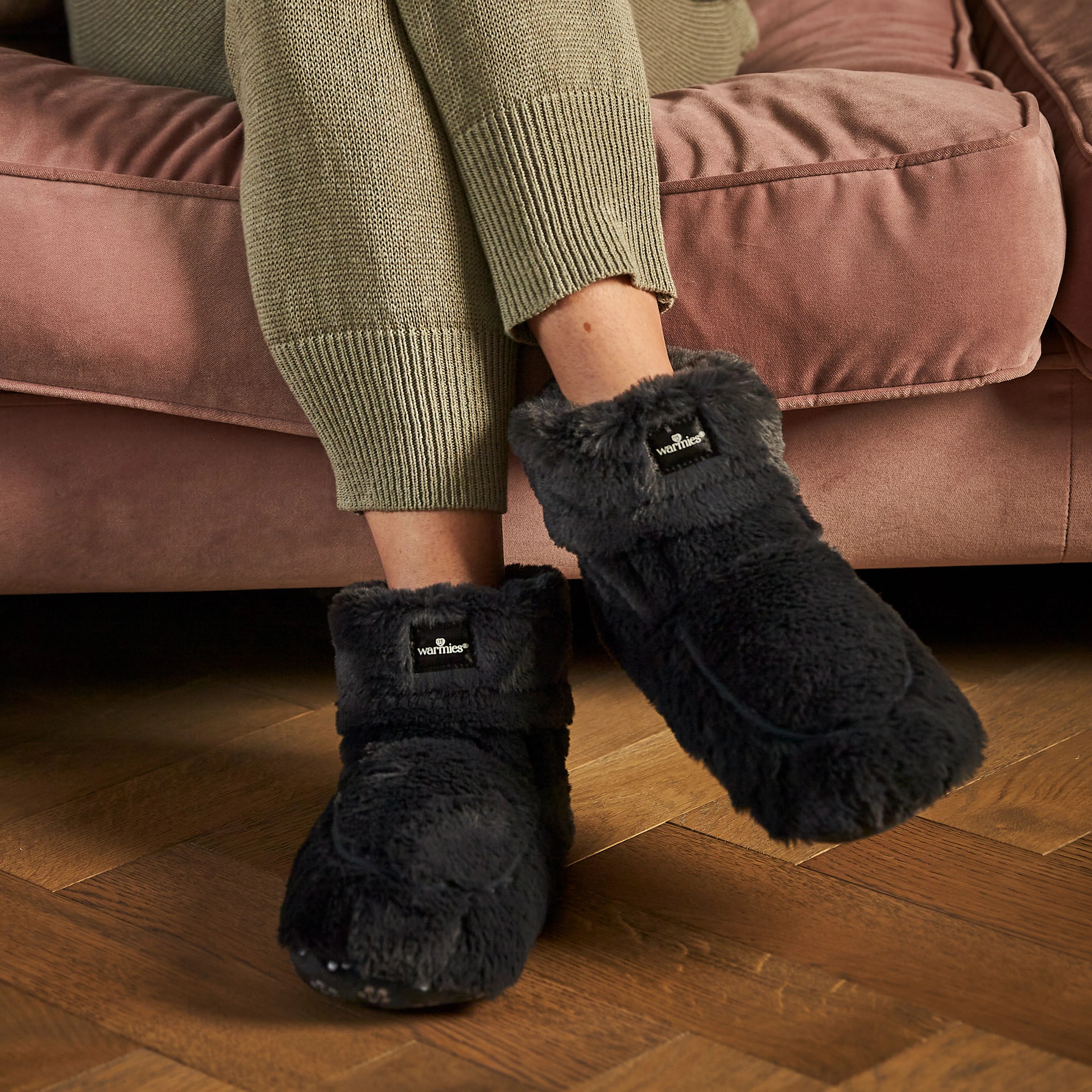 Cozy Body Luxury Heatable Charcoal Microwavable Boots